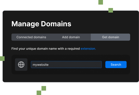 Free website maker with domain management tools